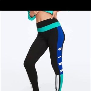 Vs pink color block set